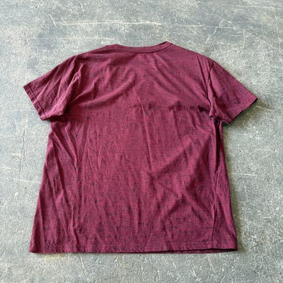 Aeropostale Shirt Mens L Dark Red Embroidered Logo Short Sleeve Casual Tee - Picture 4 of 8